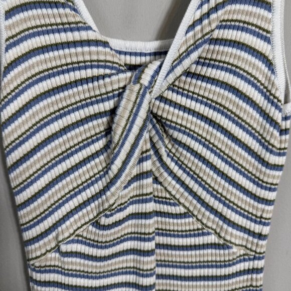 Abercrombie & Fitch Striped Knit Bodycon Mini Dress Women Large Reversible NWOT - Picture 10 of 13